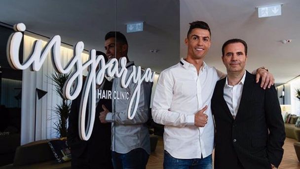 Foto de Cristiano Ronaldo junto a Pablo Ramos fundador de Insparya