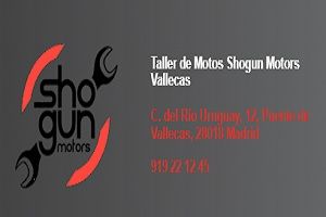 Uno de los mejores talleres de motos en Madrid es Shogun Motors, logo